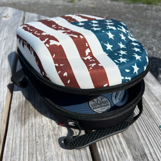 Red Dirt Hat Co Flag Cap Carrier with Sunglass Case