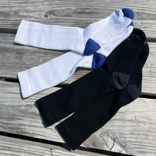 Justin Youth White and Black 2 pack Boot Socks