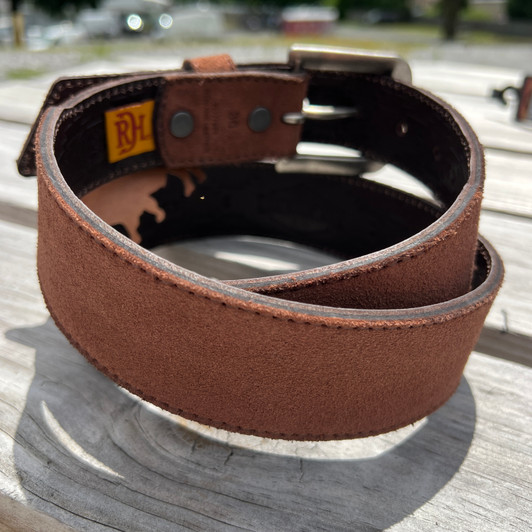 Red Dirt Hat Co. Brown Roughout Leather Belt 222