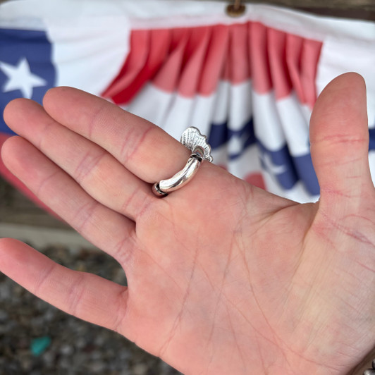 Western Patriotic Half Concho Stretch Ring AR0754-SBTQ