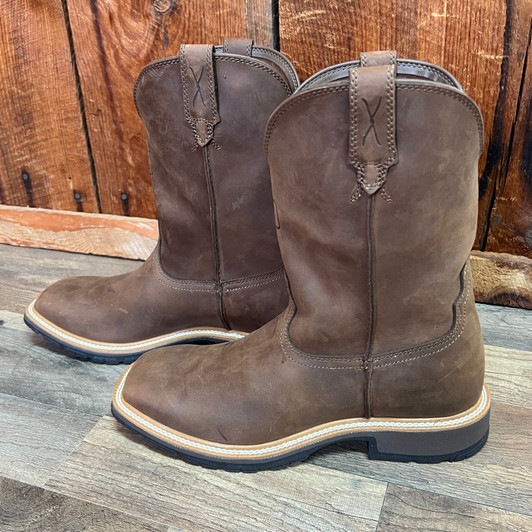 Twisted X Men's Dark Brown 10" Cowboy Work Boot MCW0011