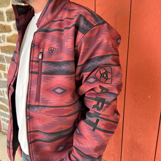 Ariat Men's Logo Red Southwest Softshell Jacket 10079455