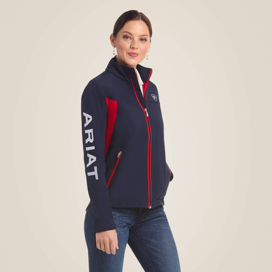 Ariat Ladies Navy and Red New Team Softshell Jacket 10019208