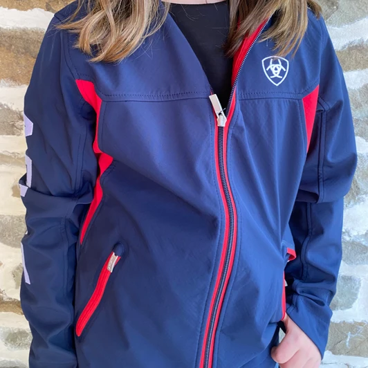 Ariat Ladies Navy and Red New Team Softshell Jacket 10019208
