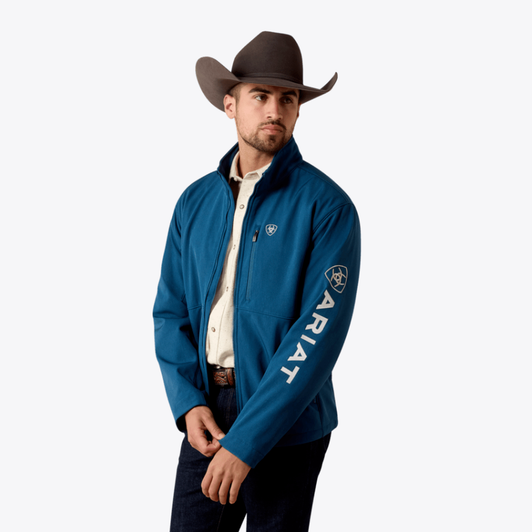 Ariat Men's Blue Logo Softshell Jacket