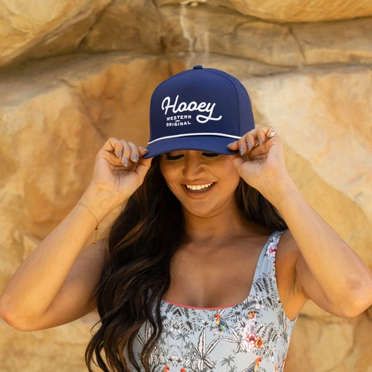Hooey OG White & Navy Hat 2560T-WHNV