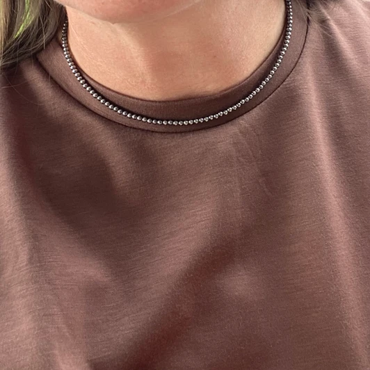 3mm Sterling Silver Pearl Choker