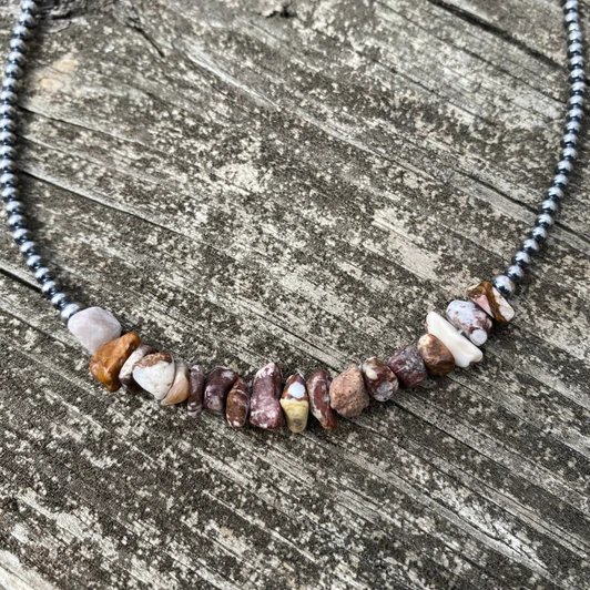 3mm Sterling Silver & Wild Horse Choker