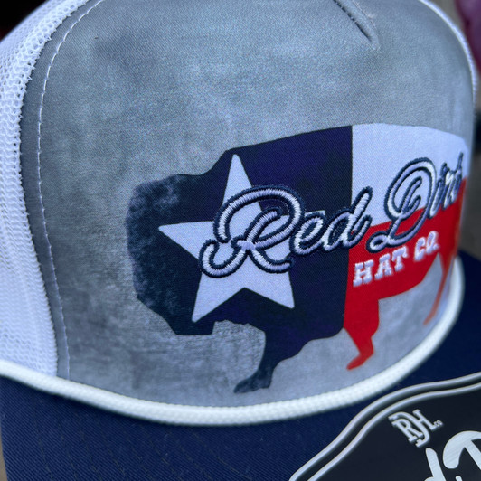 Red Dirt Hat Co. Tejas Buffalo Grey/White/Navy 5 Hat