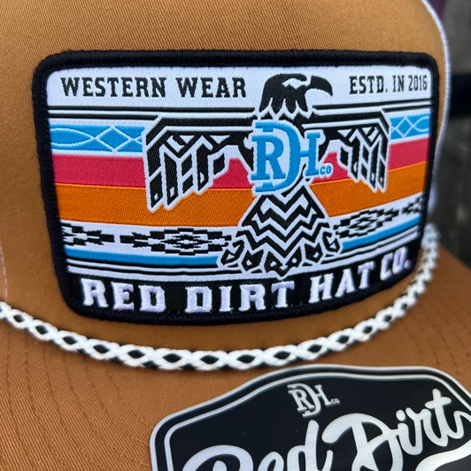 Red Dirt Hat Co. Freedom Thunderbird Caramel and White Hat