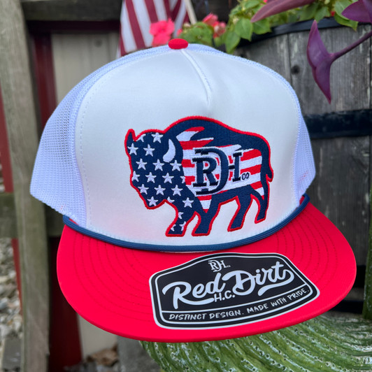 Red Dirt Hat Co. Two-Five-O Buffalo White and Red Hat