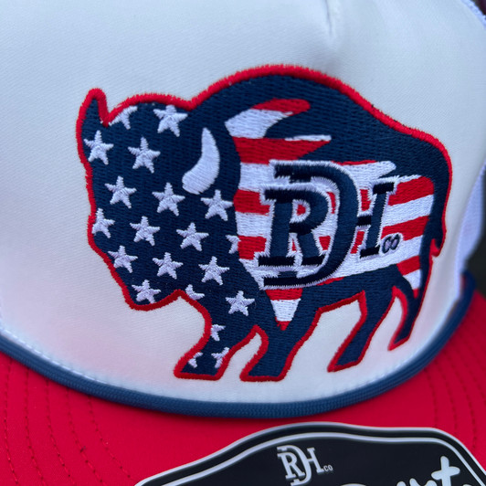 Red Dirt Hat Co. Two-Five-O Buffalo White and Red Hat
