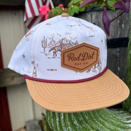 Red Dirt Hat Co. Youth Out West Tan 5 Panel Hat