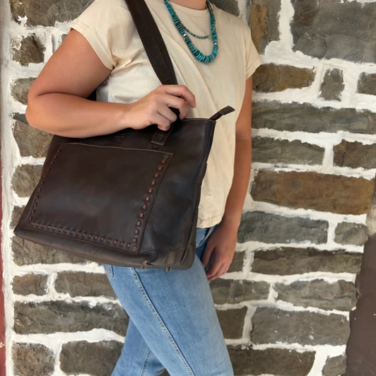 STS Ranch Bandera Chocolate Simple Tote STS34013