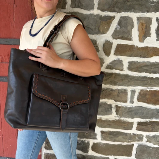 STS Ranch Bandera Chocolate Carry All Tote STS34011