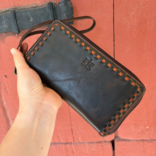 STS Ranch Bandera Chocolate Berkley Bifold Wristlet STS34016