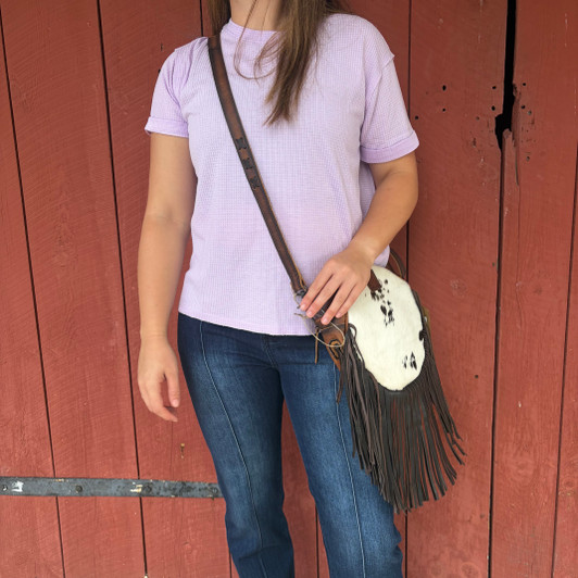 STS Ranch Guadalupe Cowhide Sage Crossbody STS35748