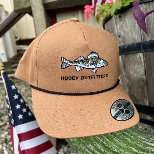 Hooey Tan Walleye Embroidered Trucker Hat