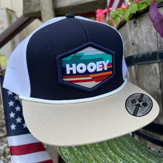 Hooey Navy Serape Patch Trucker Hat