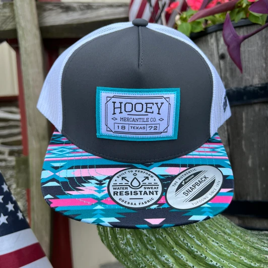 Hooey Youth Charcoal Aztec Bill Trucker Hat