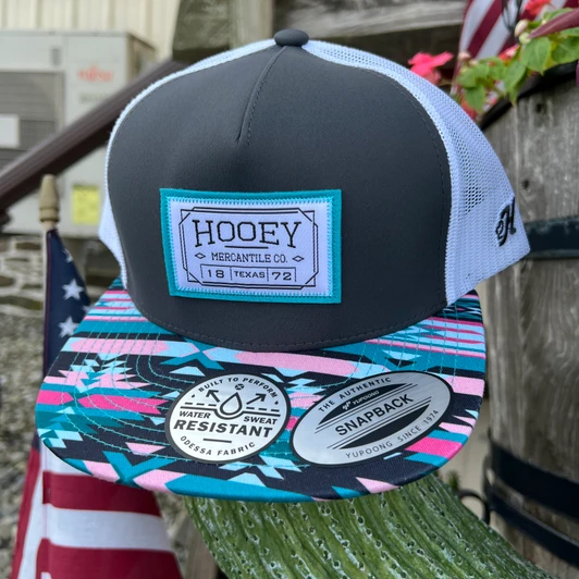 Hooey Charcoal Aztec Bill Trucker Hat
