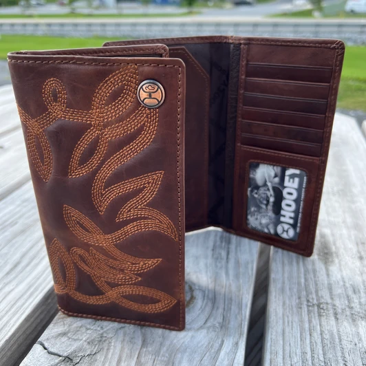 Hooey Brown Rodeo Wallet with Brown Stitching