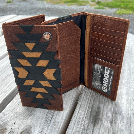 Hooey Kai Brown, Black & Tan Patchwork Rodeo Wallet