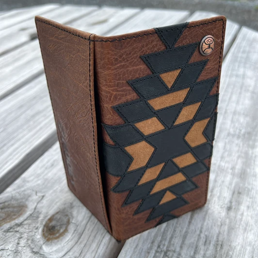 Hooey Kai Brown, Black & Tan Patchwork Rodeo Wallet