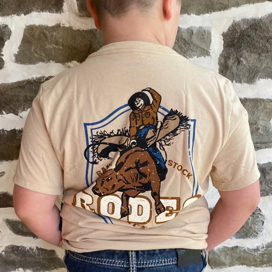 Hooey Boy's Tan Rank Rodeo Graphic Tee RT2604TN-Y