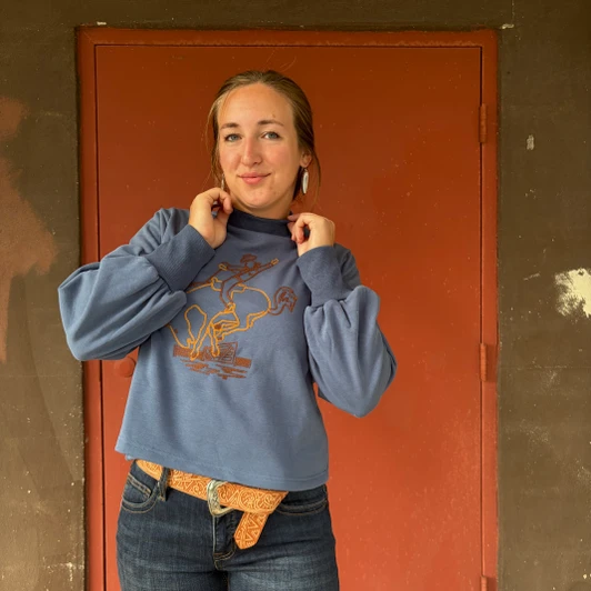2 Fly Co Women's Hold Your Horses Mockneck Sweatshirt 2FLY-HYH