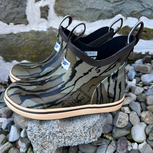 XtraTuf Kid's Bottomland Camo Ankle Deck Boot XKABMOB