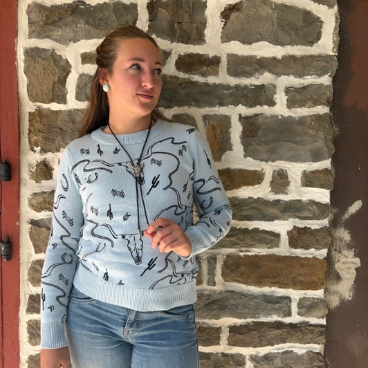 Outback Trading Co. Ladies Light Blue Ainsley Sweater 40318-LB