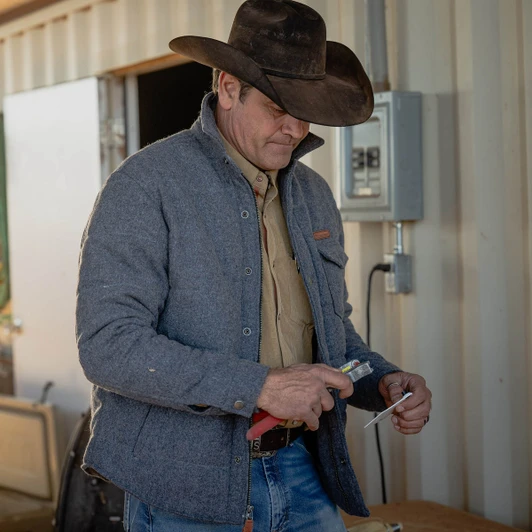 STS Ranch Men's Gray Patron Wool Jacket