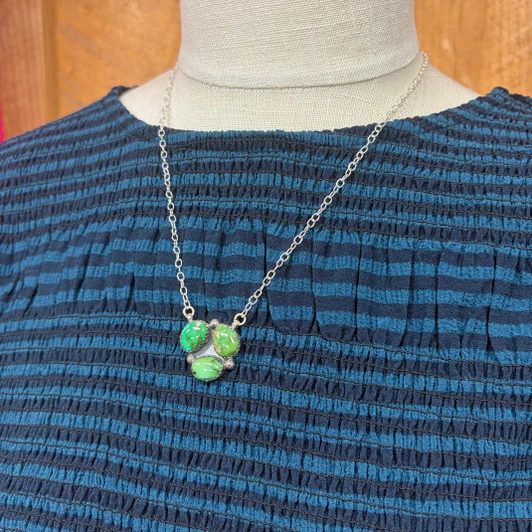 18" Sonoran Gold Turquoise Triple Stone Necklace