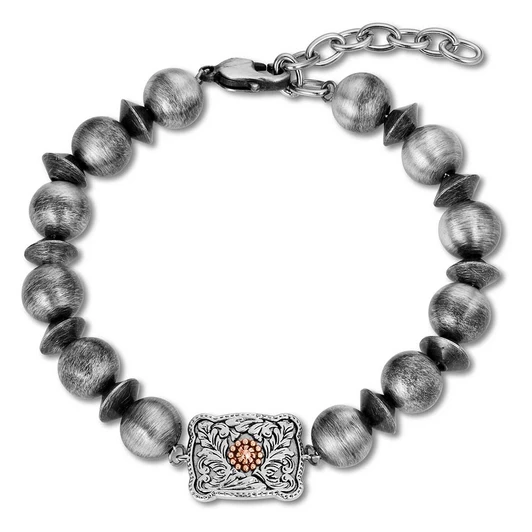 Cowgirl Pearls Buckle Bracelet