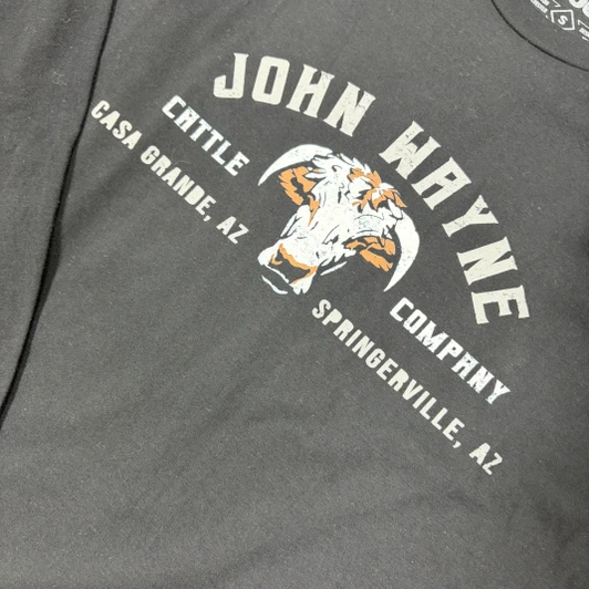 Hooey Men's Black John Wayne Long Sleeve Graphic Tee HT2663BK