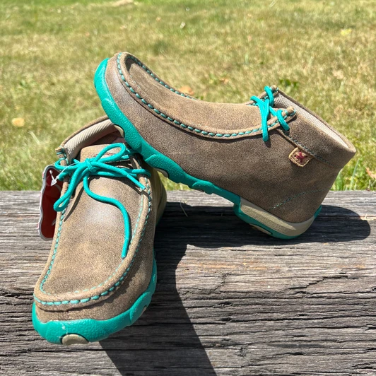 Twisted X Women’s Chukka Driving Moc Bomber Turquoise WDM0020