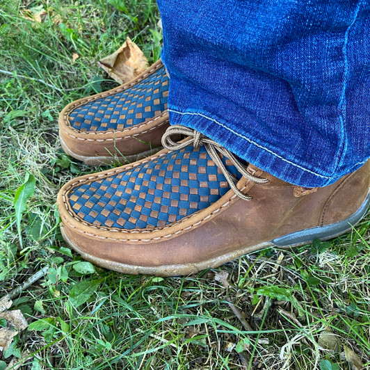 Twisted X Youth Oiled Saddle/Midnight Chukka Driving Moc YDM0046 Twisted X Youth Oiled Saddle/Midnight Chukka Driving Moc YDM0046