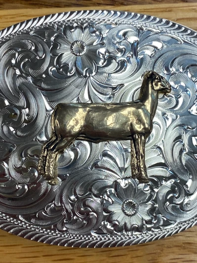 Montana Silversmiths Classic Cowboy Lamb Belt Buckle G1840-Lamb