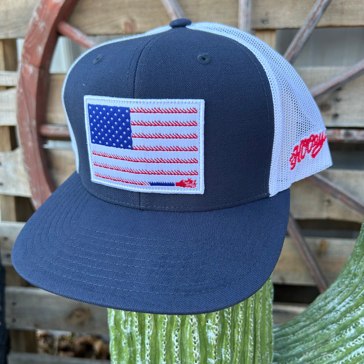 Hooey "Liberty Roper" Navy with Red/White/Blue Patch Trucker Hat 2310T-NVWH