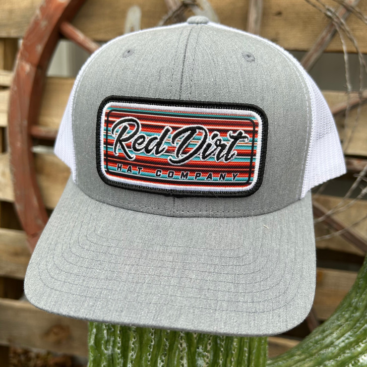 Red Dirt Hat Co. Serape 2023 Heather Grey/White 6 Panel Hat RDHC312