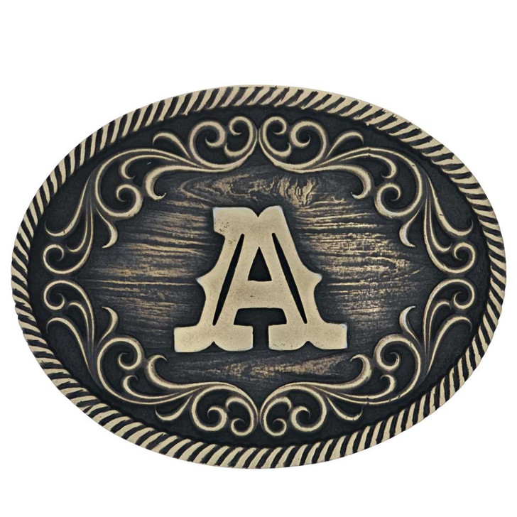 Montana Silversmiths Filigree Initial A Attitude Belt Buckle A915A