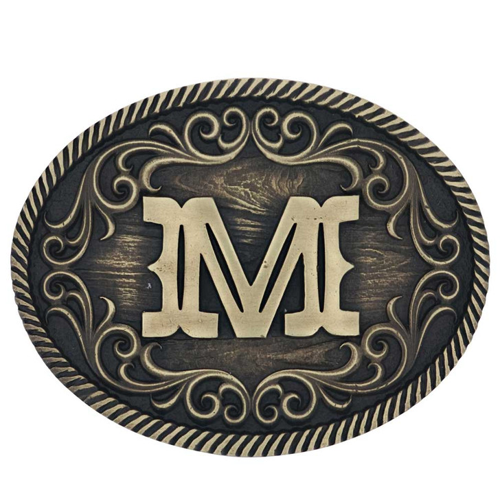 Montana Silversmiths Filigree Initial M Attitude Belt Buckle A915M