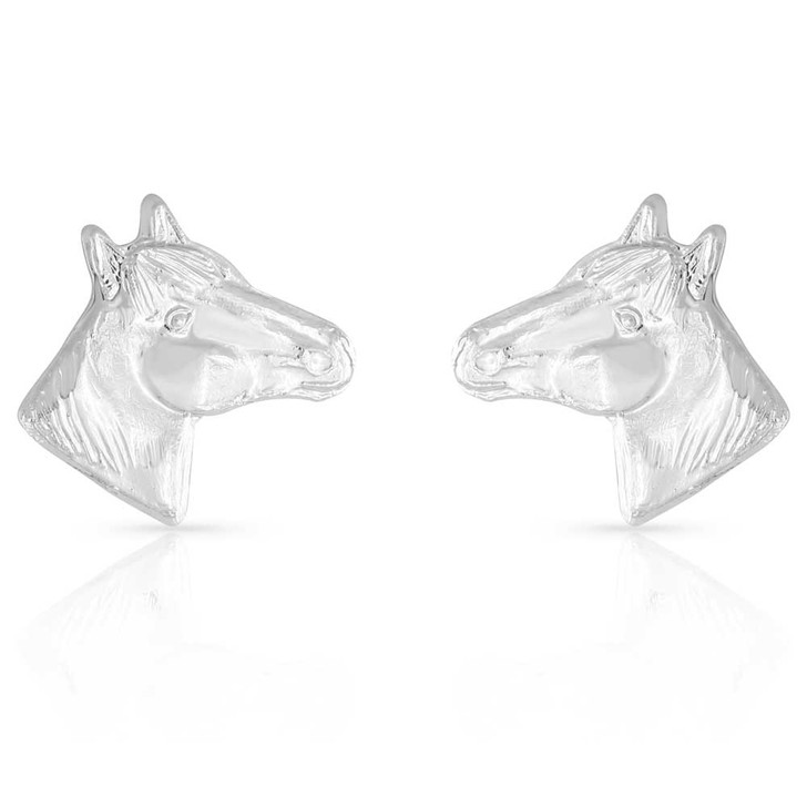 Montana Silversmiths Little Silver Horse Head Earrings ER41