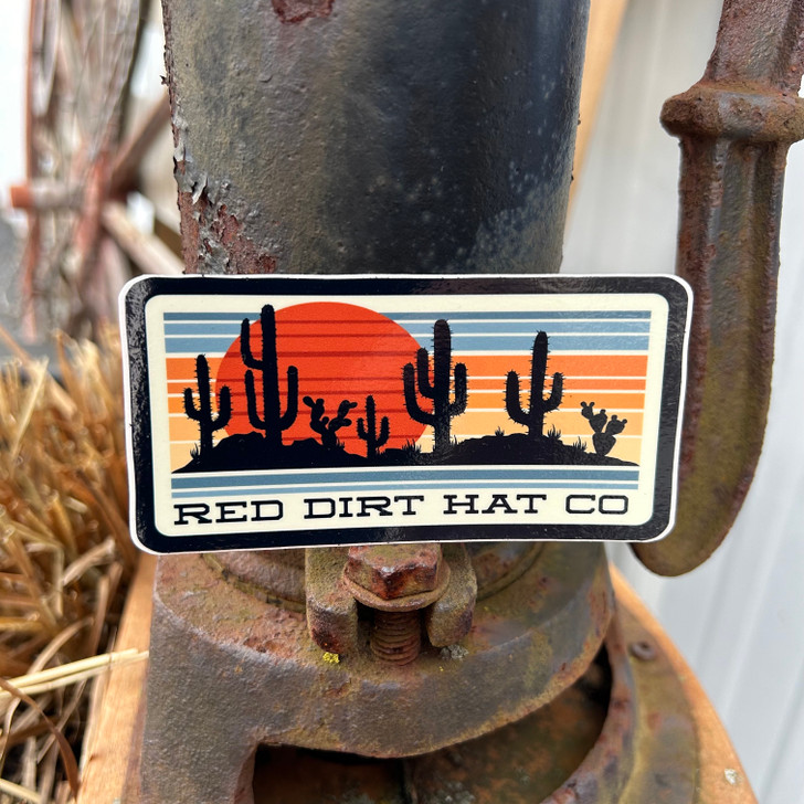 Red Dirt Hat Co. Striped Sunset Sticker