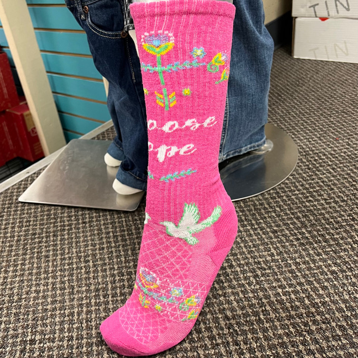 Lucky Chuck Choose Hope Hot Pink Performance Sock LC12-12142