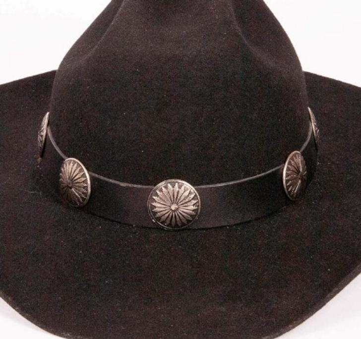 Aztec Concho Leather Hat Band HB-Aztec