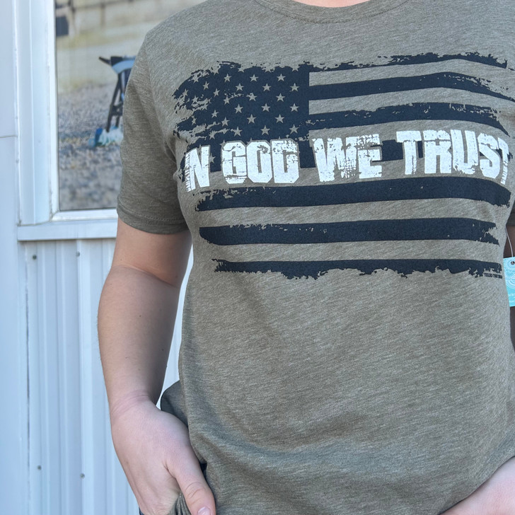 In God We Trust American Flag Graphic Tee IGWT-Tee