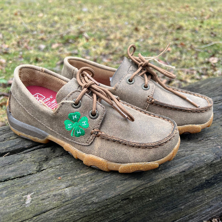 Twisted X Youth 4-H Leather Boat Shoe Driving Moc - Stockyard Style
