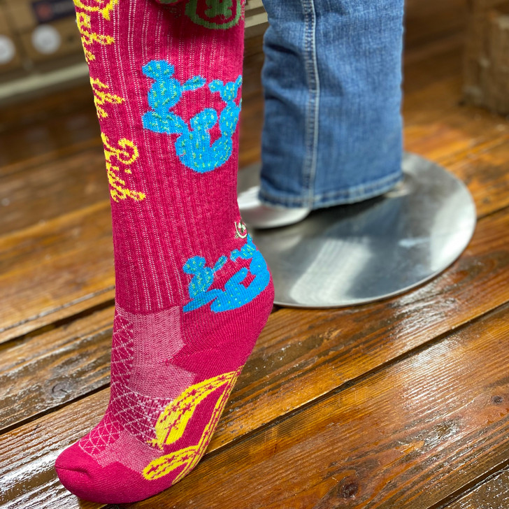 Lucky Chuck Take the Risk Hot Pink Performance Sock